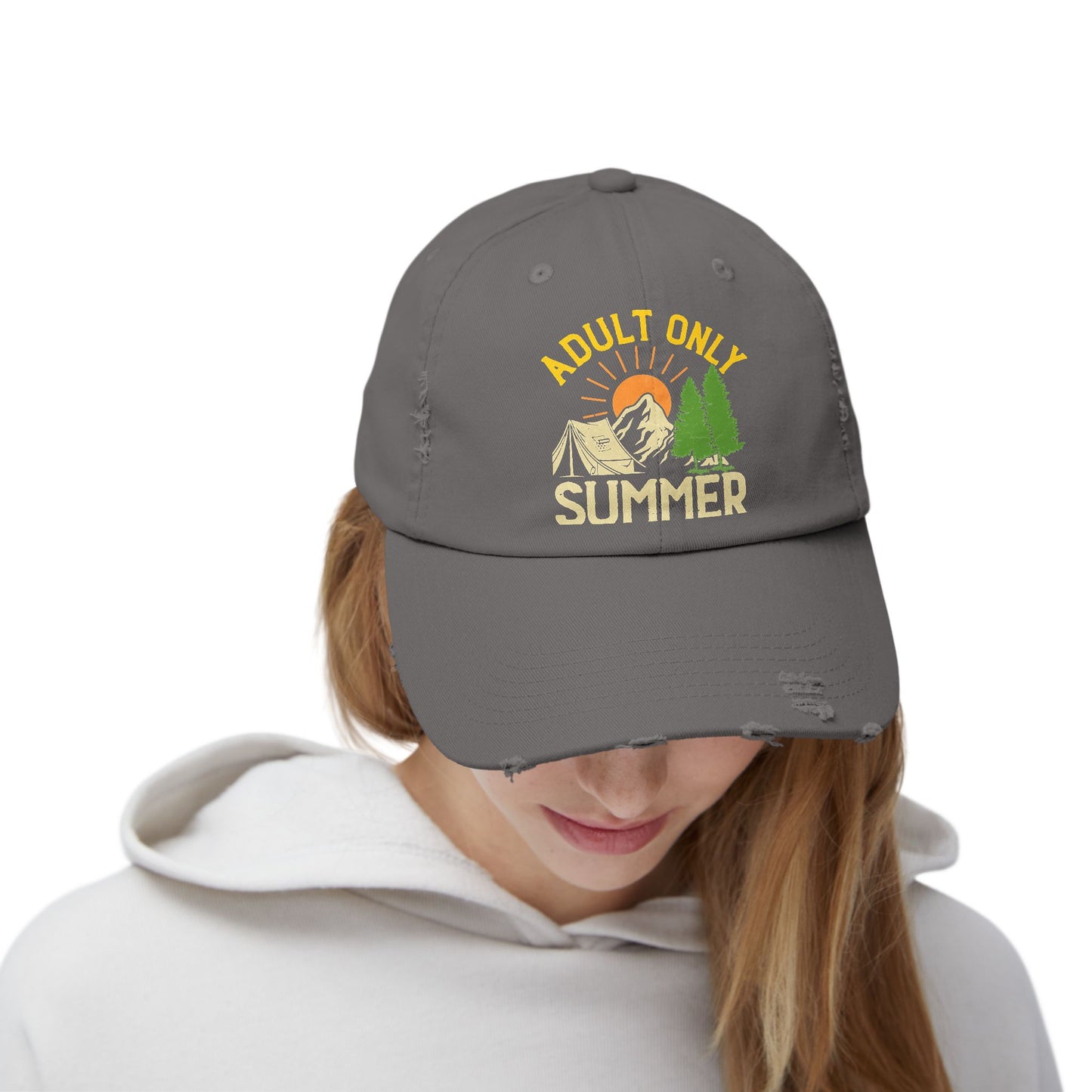 Adult Only Summer Camp Adventure Nature Camping Cap
