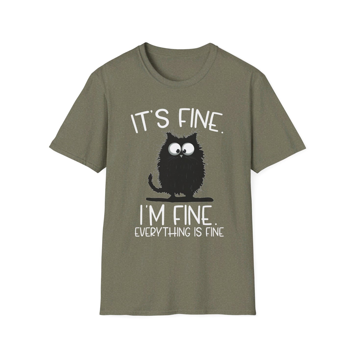It's Fine. I'm Fine. Everything Is Fine. Funny Cat T-Shirt