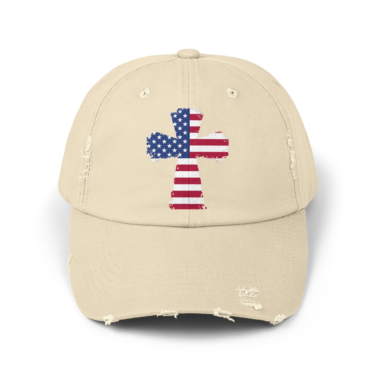 Faith Over Fear American Cross Flag Design Cap