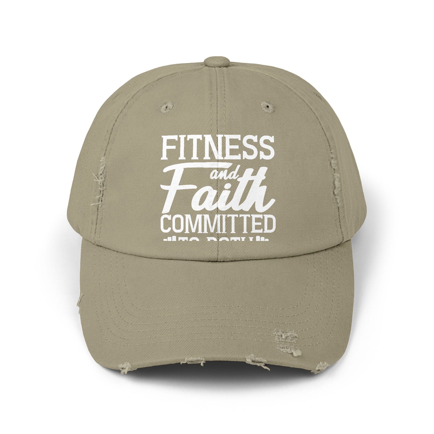 Fitness and Faith Committed to Both Inspirational Workout Motivation Cap