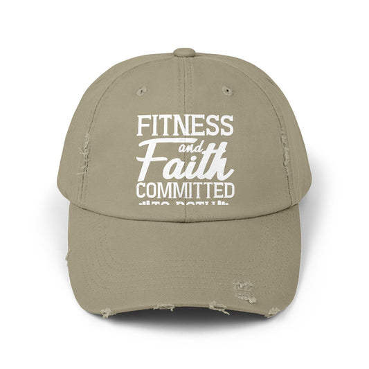 Fitness and Faith Committed to Both Inspirational Workout Motivation Cap