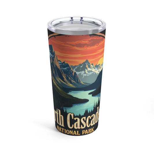 North Cascades National Park Vintage Sunset Wilderness Landscape