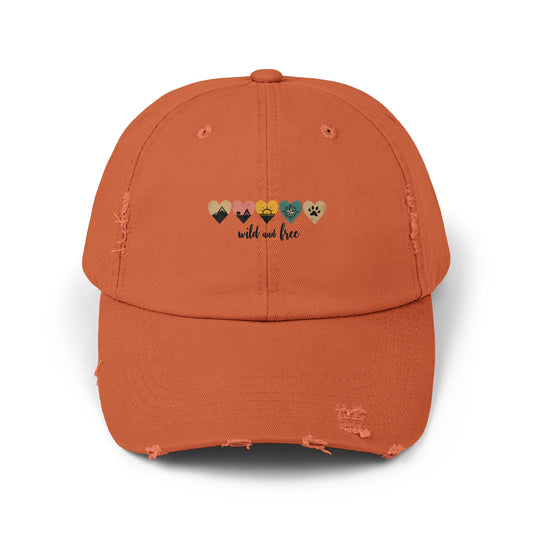 Wild And Free Heart Icons for Nature Lovers and Adventurers Cap