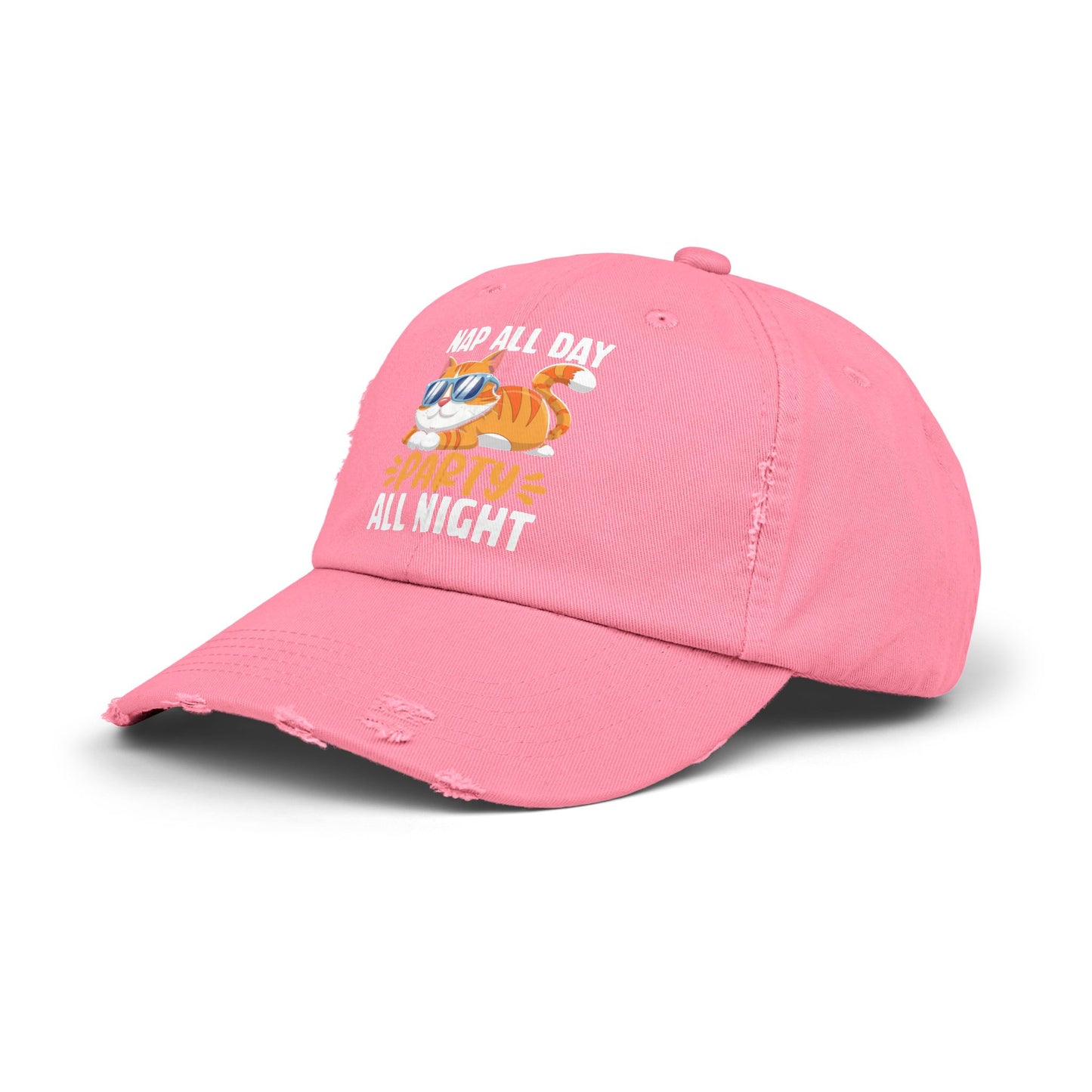 Nap All Day Party All Night Cool Cat Vibes Cap