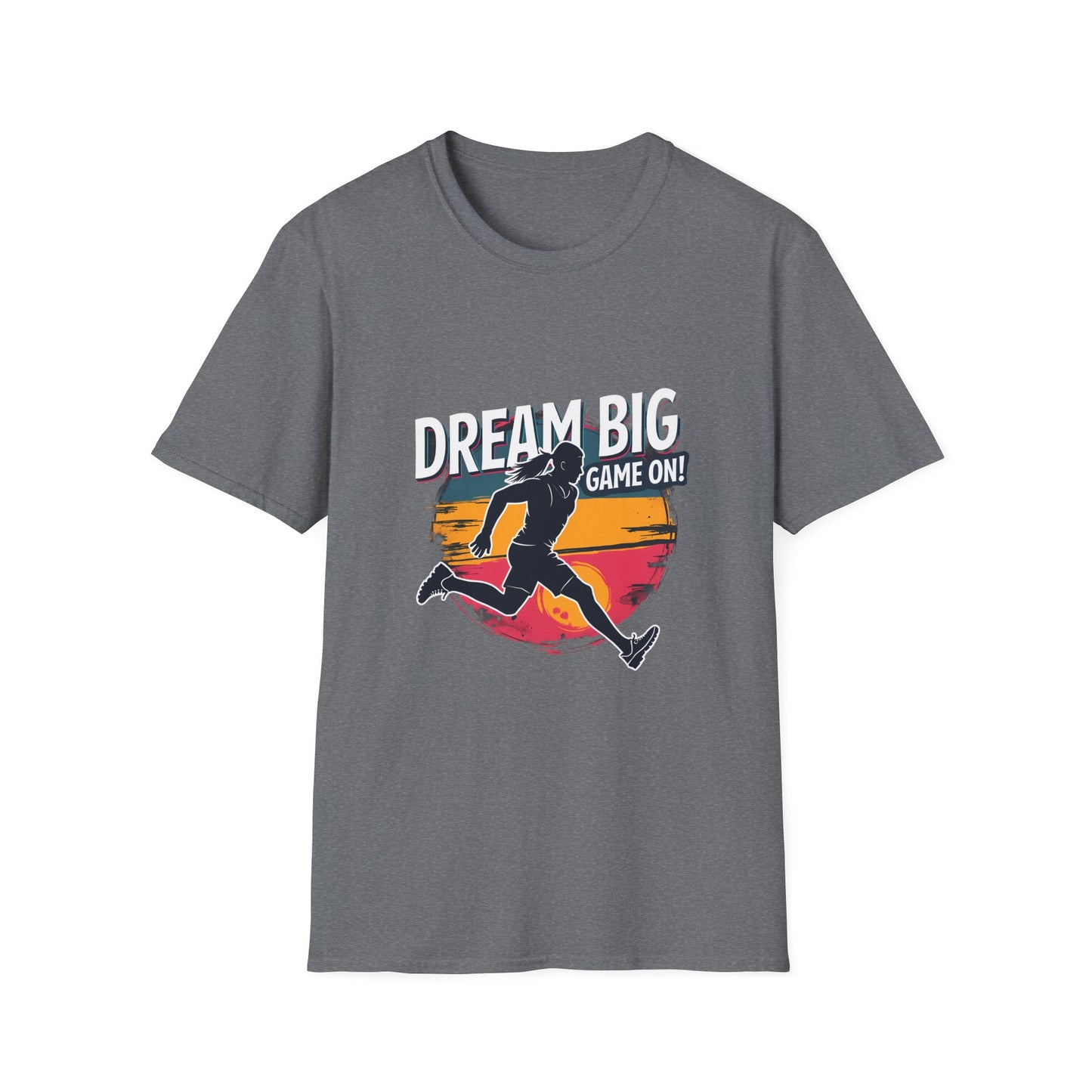 Dream Big Game On Motivational Running Athlete Design for Sports Enthusiasts T-Shirt
