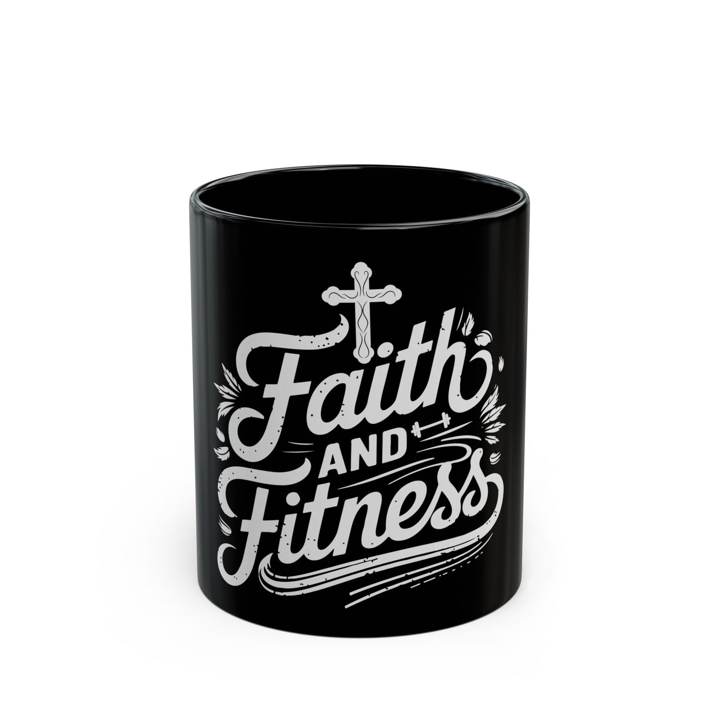 Faith And Fitness Motivational Design for Spiritual Athletes Ceramic Mug