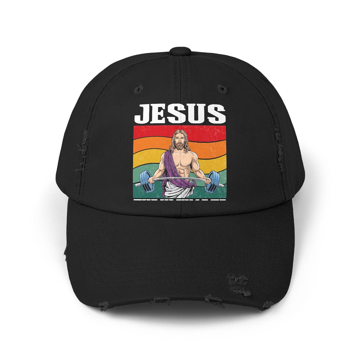 Jesus The Ultimate Deadlifter Rainbow Strength Cap