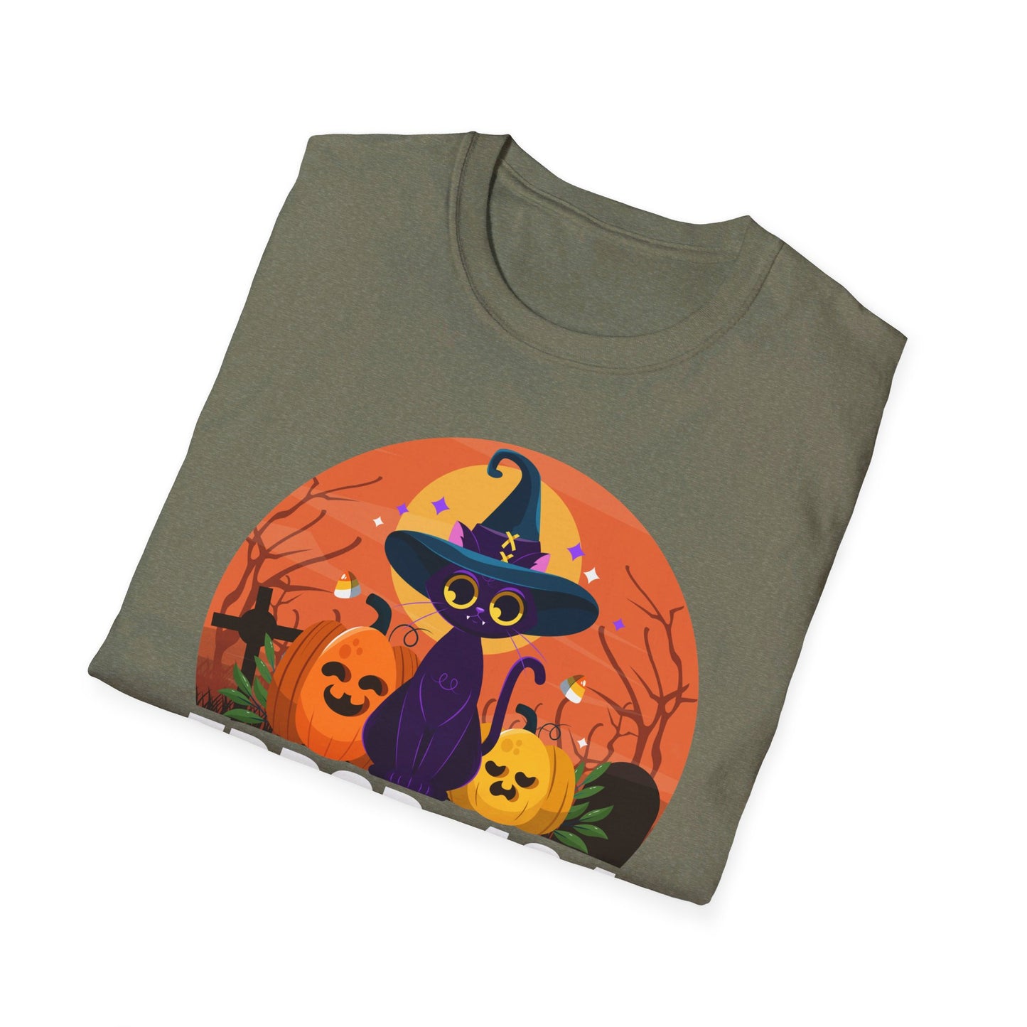 Error 404 Costume Not Found Funny Halloween Witch Cat Pumpkin T-Shirt