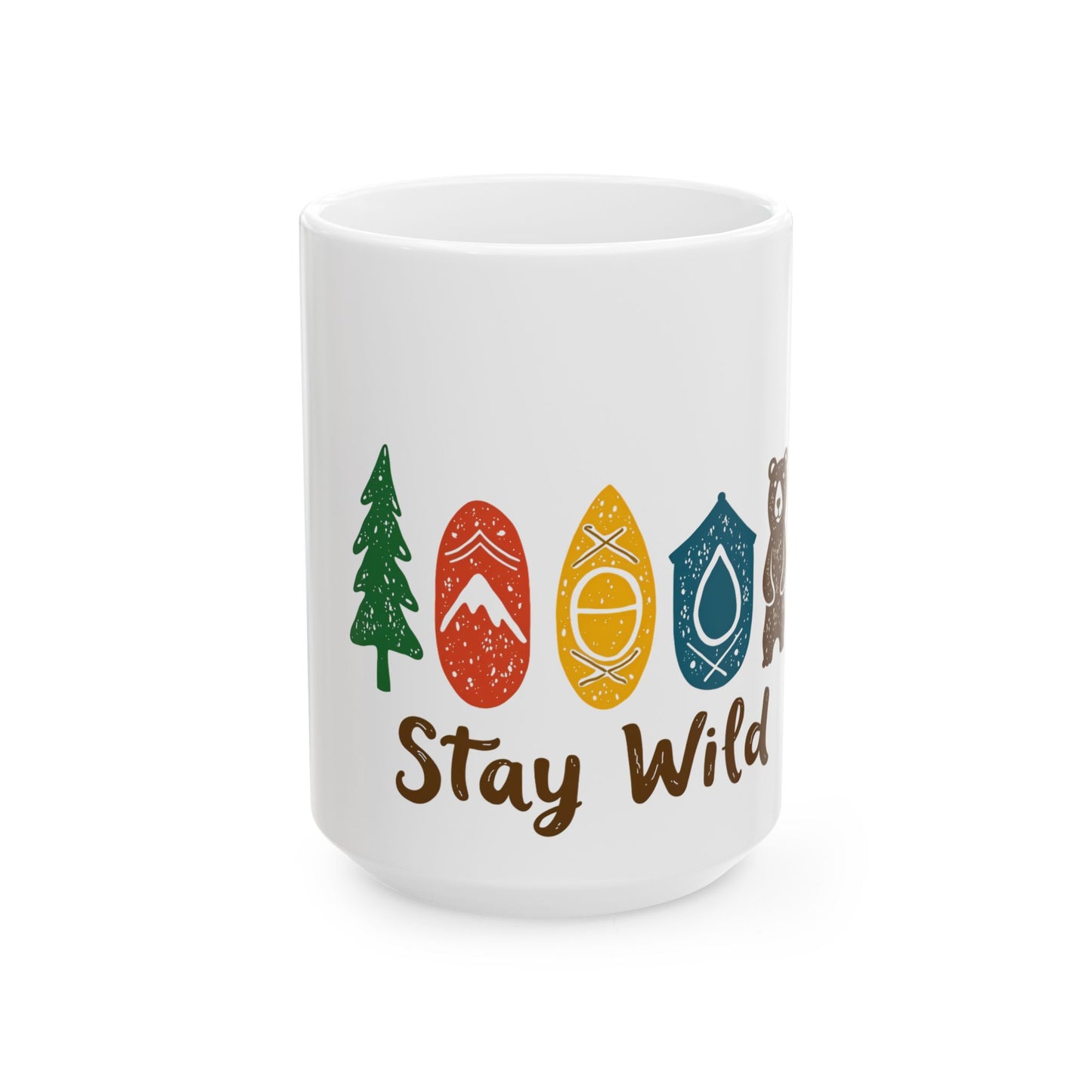 Stay Wild Adventure Nature Lover Design for Outdoor Enthusiasts Ceramic Mug