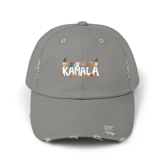 Kamala Halloween Cats With Pumpkins Cap