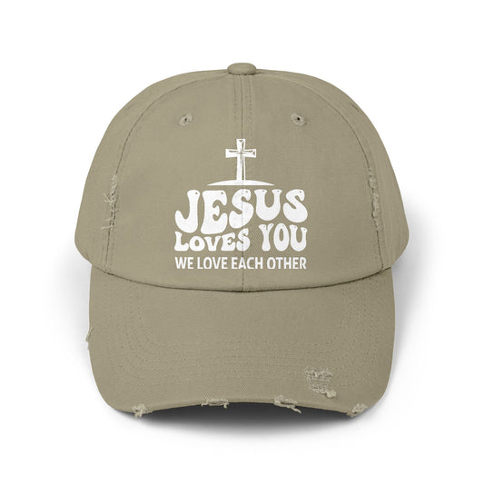 Jesus Loves You 1 John 4:19 Verse Cross Cap