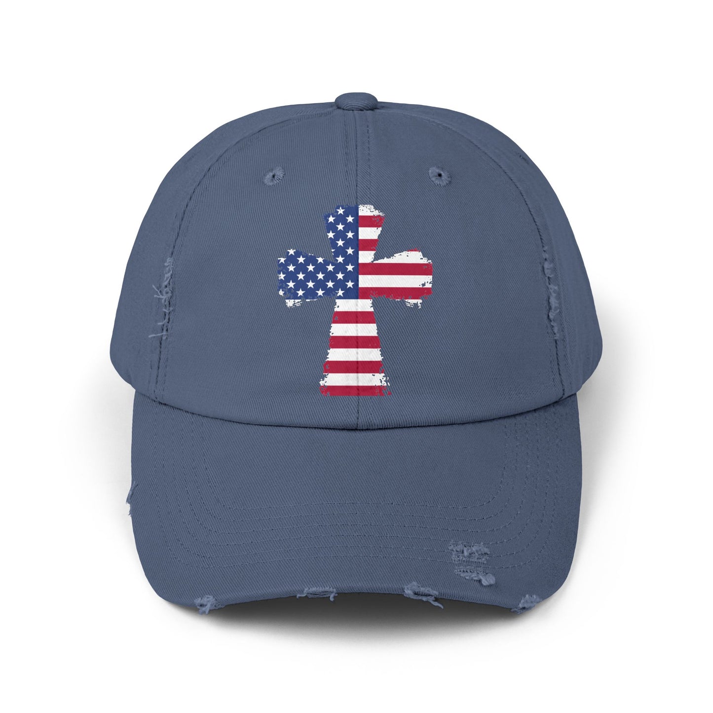 Faith Over Fear American Cross Flag Design Cap