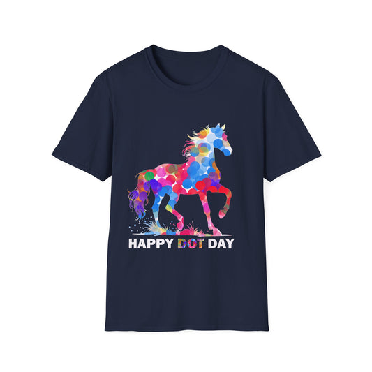 Happy Dot Day Colorful Horse T-Shirt