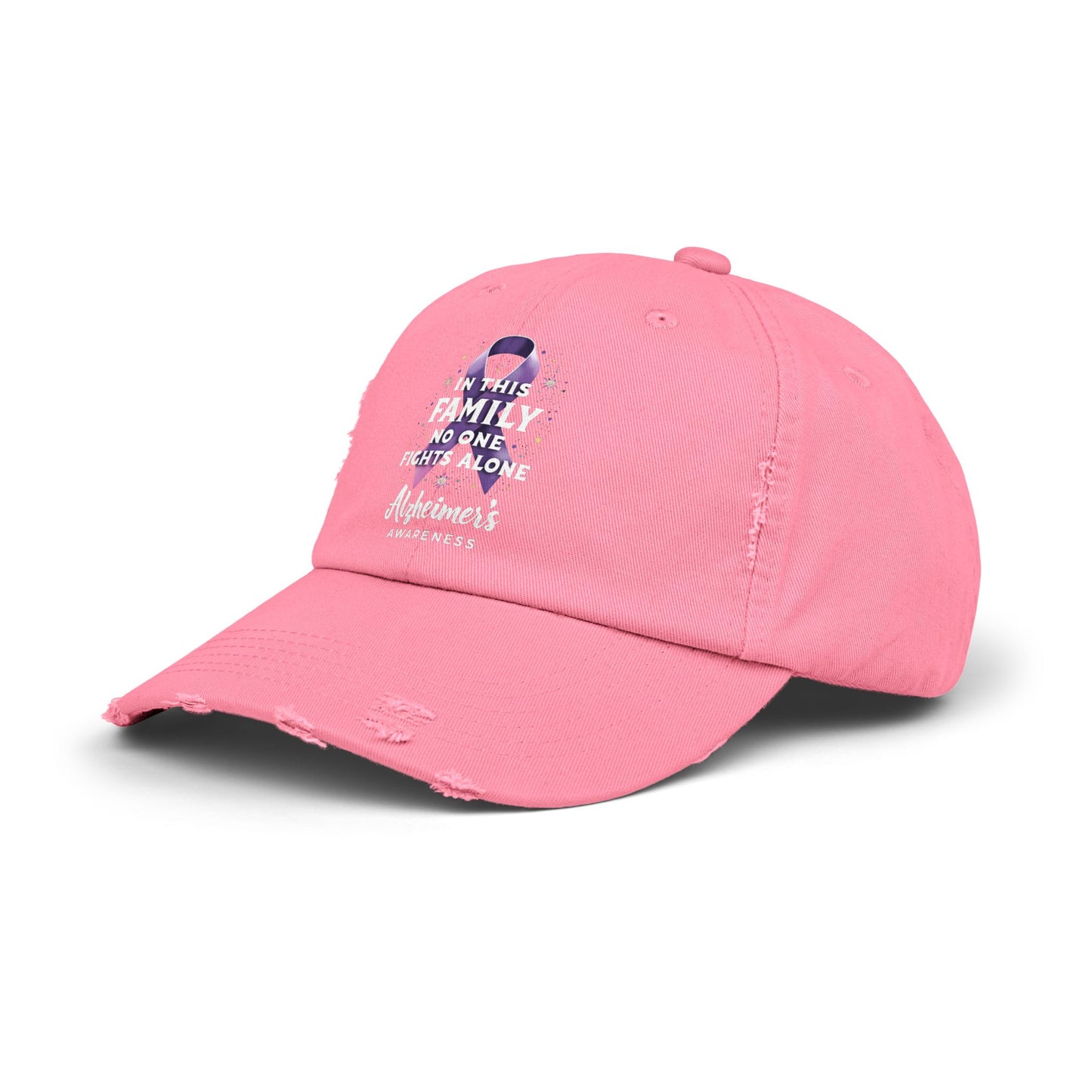 In This Family No One Fights Alone Alzheimer's Awareness Cap
