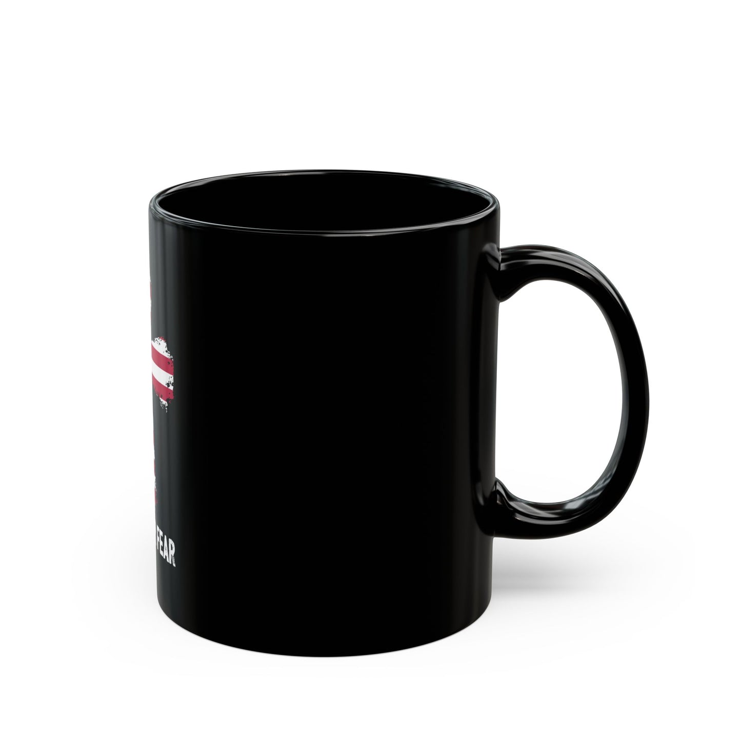 Faith Over Fear American Cross Flag Design Ceramic Mug