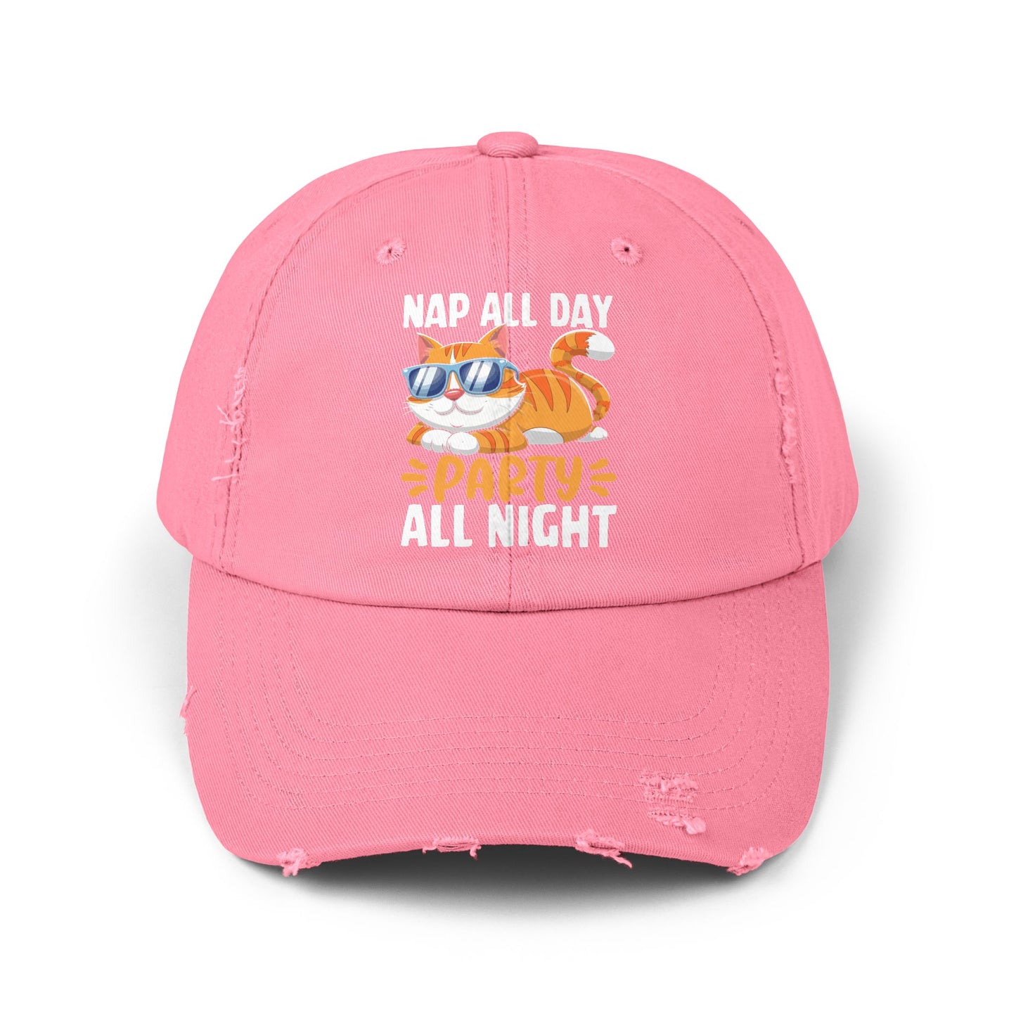 Nap All Day Party All Night Cool Cat Vibes Cap