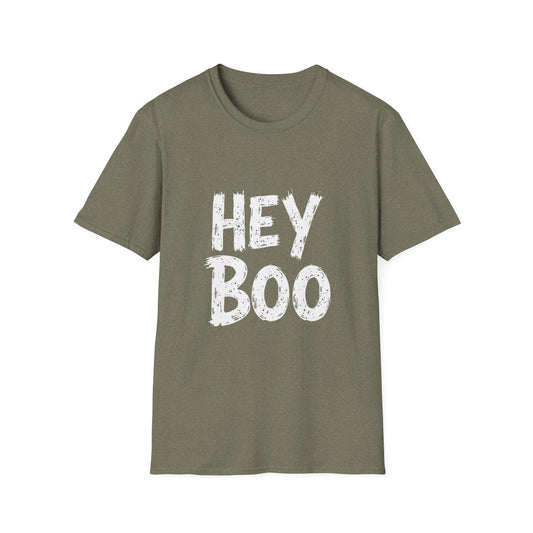 Hey Boo Bold Text Spooky Season Vibes T-Shirt