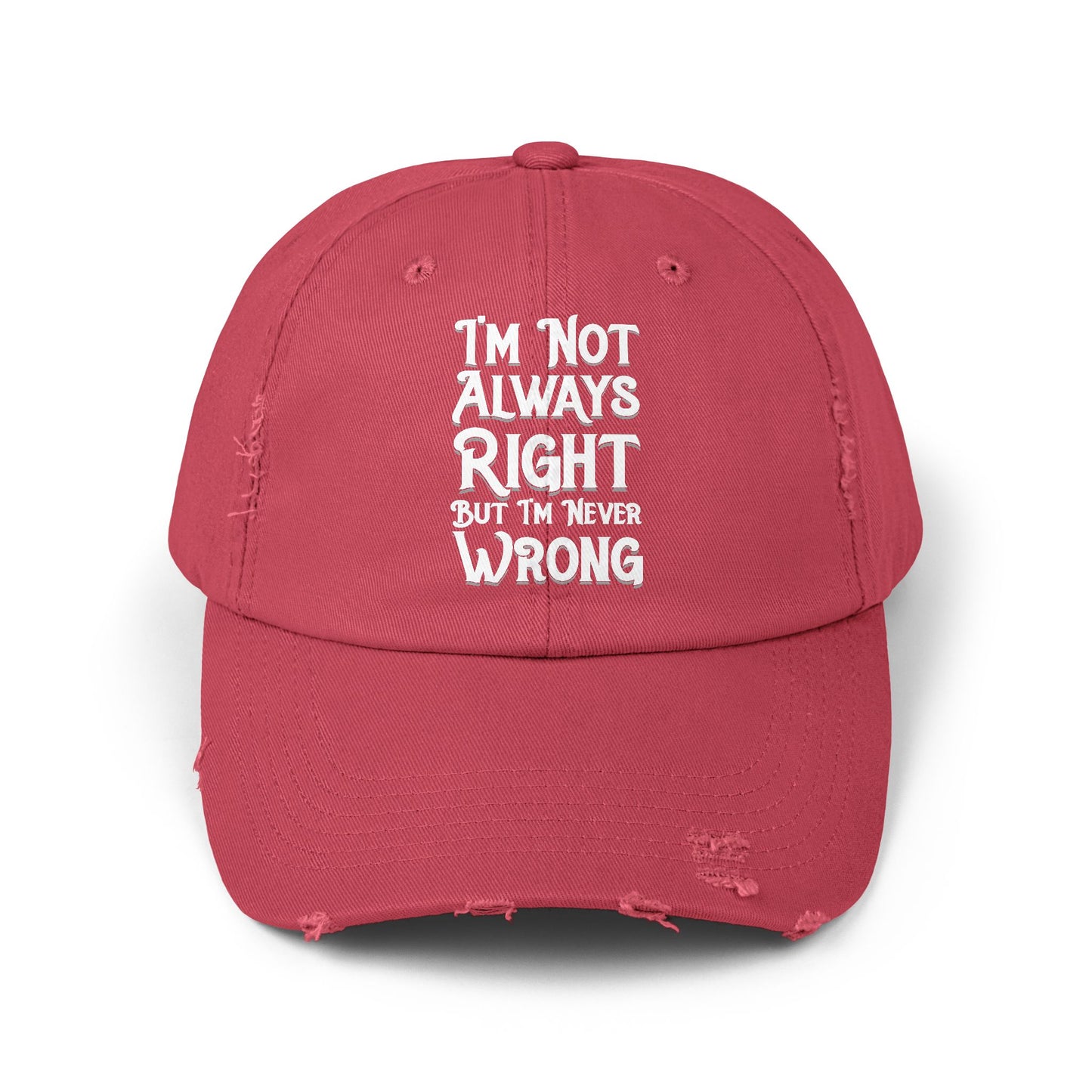 I'm Not Always Right But I'm Never Wrong Cap