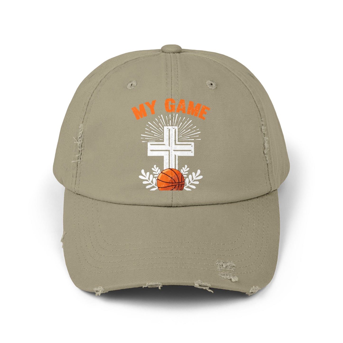 My Game His Glory Basketball Faith Cross Cap
