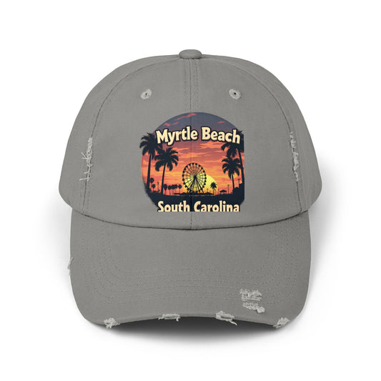 Myrtle Beach South Carolina Retro Sunset Cap