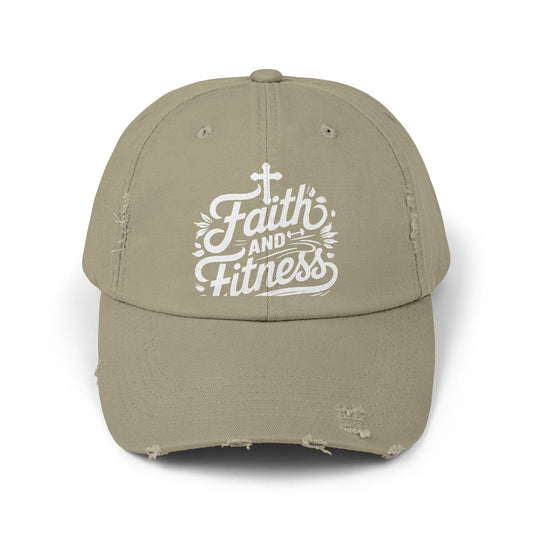 Faith And Fitness Motivational Design for Spiritual Athletes Cap