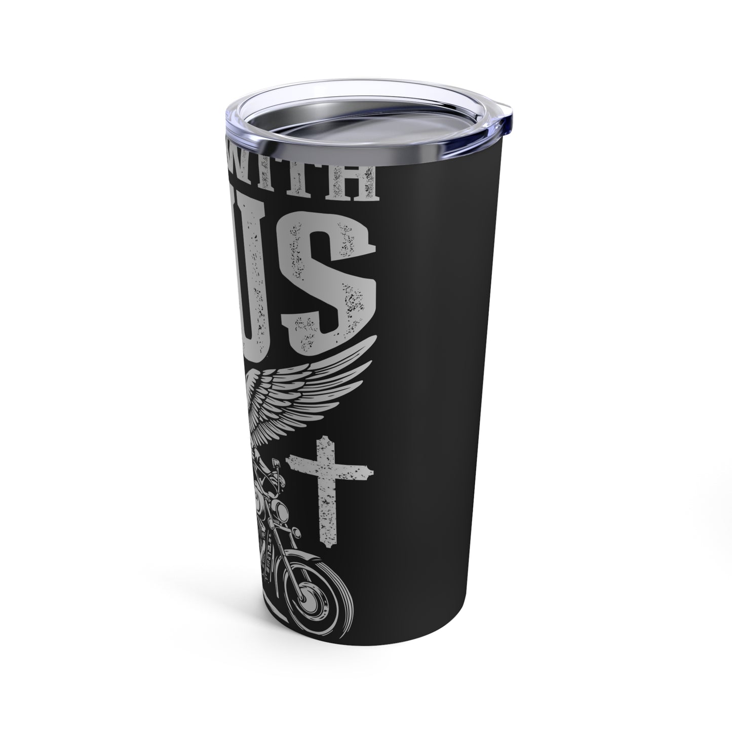 Cruisin' With Jesus Fueled by Faith Motorcycle Tumbler