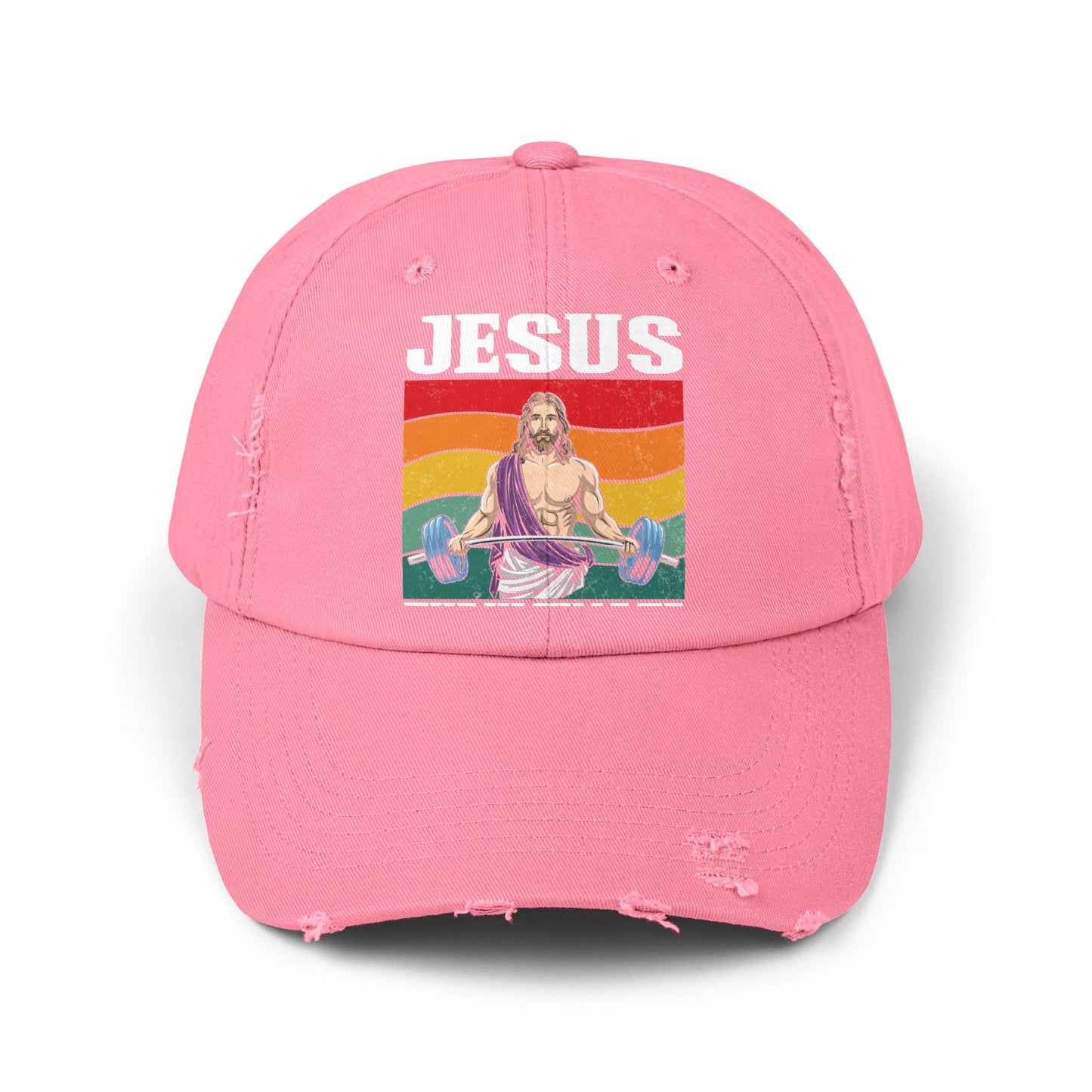 Jesus The Ultimate Deadlifter Rainbow Strength Cap