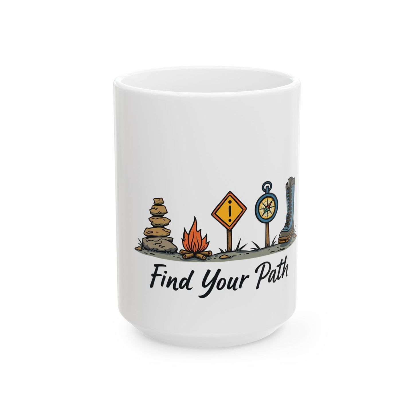 Find Your Path Adventure Inspiration Nature Hiking Ceramic Mug