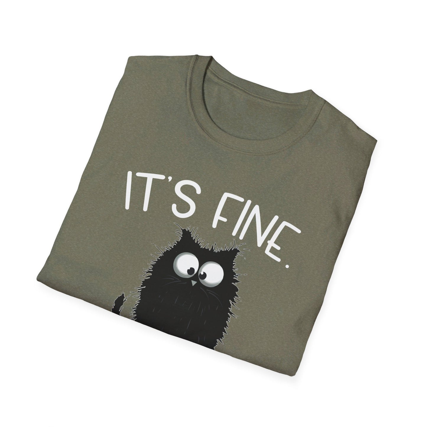 It's Fine. I'm Fine. Everything Is Fine. Funny Cat T-Shirt