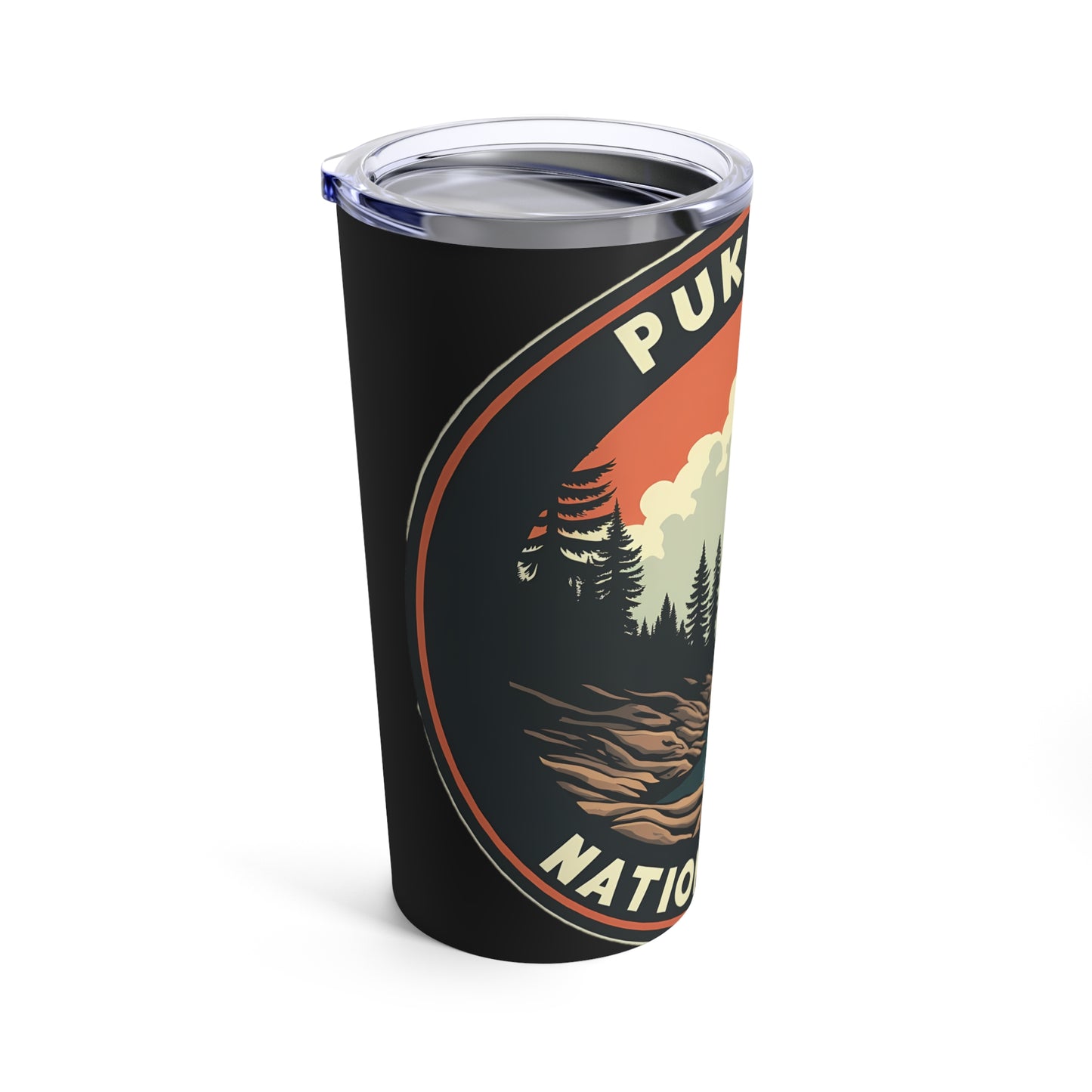 Pukaskwa National Park Scenic Landscape Sunset Illustration