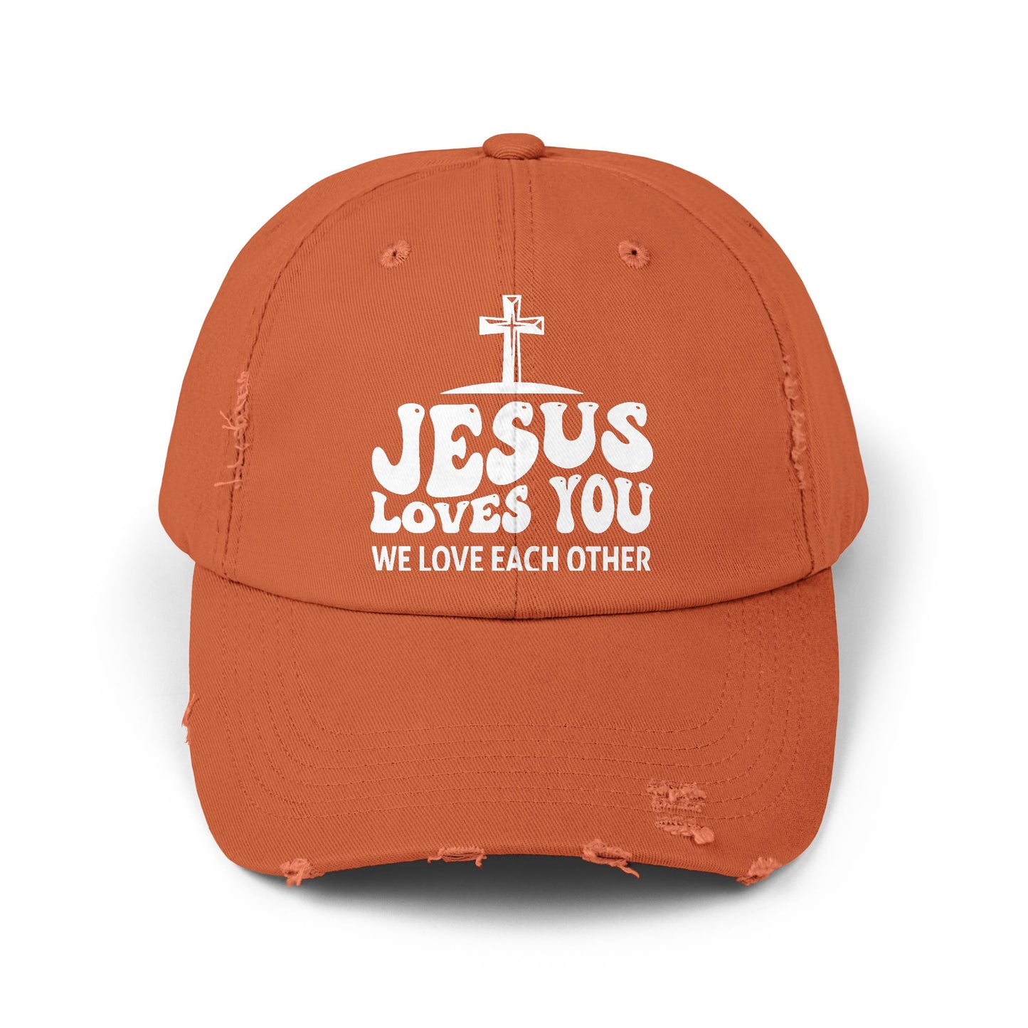 Jesus Loves You 1 John 4:19 Verse Cross Cap