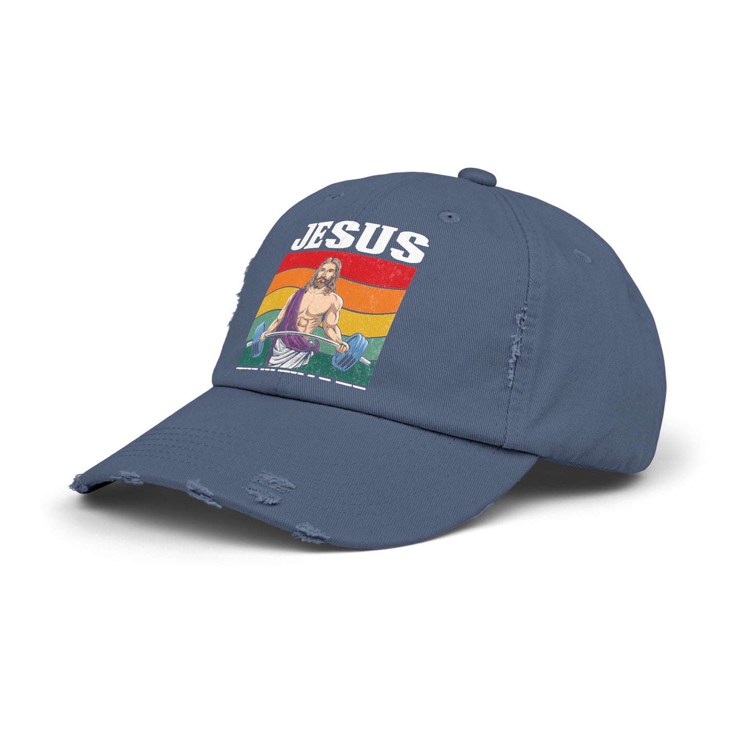 Jesus The Ultimate Deadlifter Rainbow Strength Cap