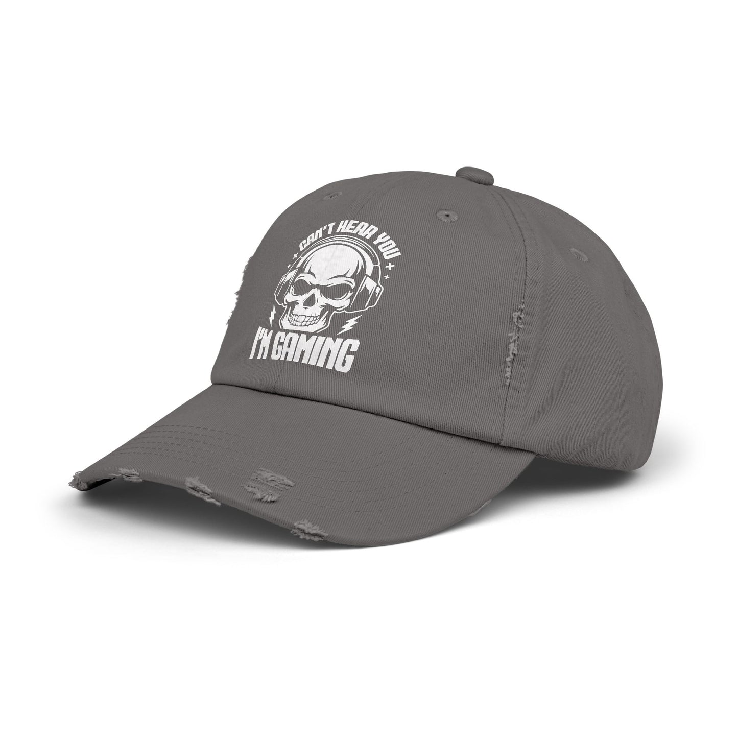Can't Hear You I'm Gaming Skull Headphones Cap