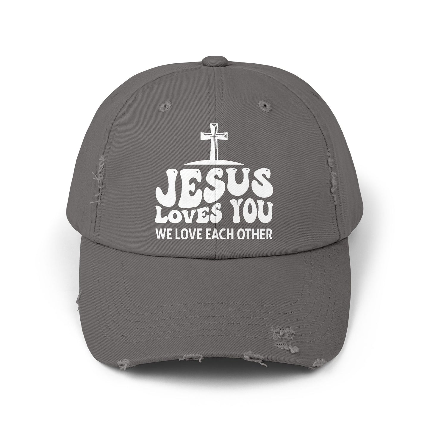 Jesus Loves You 1 John 4:19 Verse Cross Cap