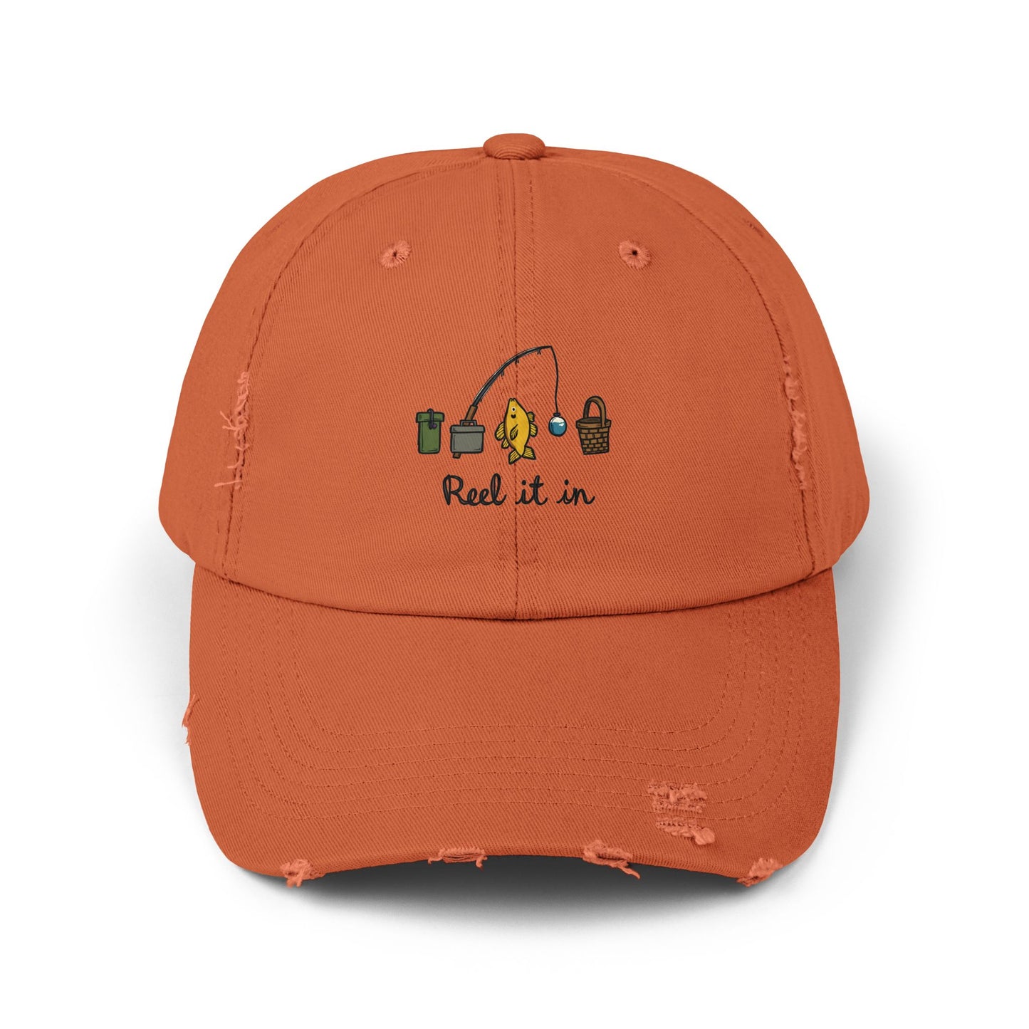 Reel It In Fishing Adventure Illustration That Captures the Joy of Angling and Outdoor Fun Cap