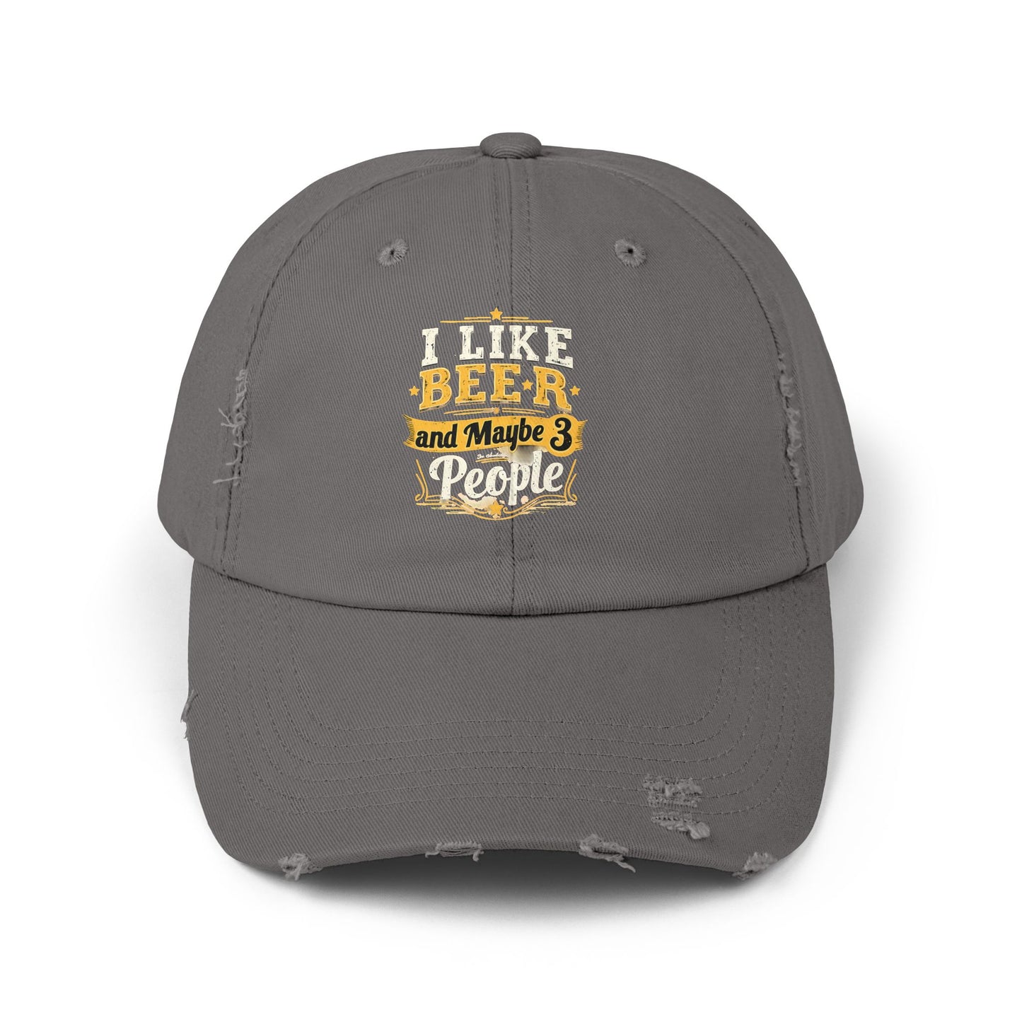 I Like Beer and Maybe 3 People - Humorous Statement Cap