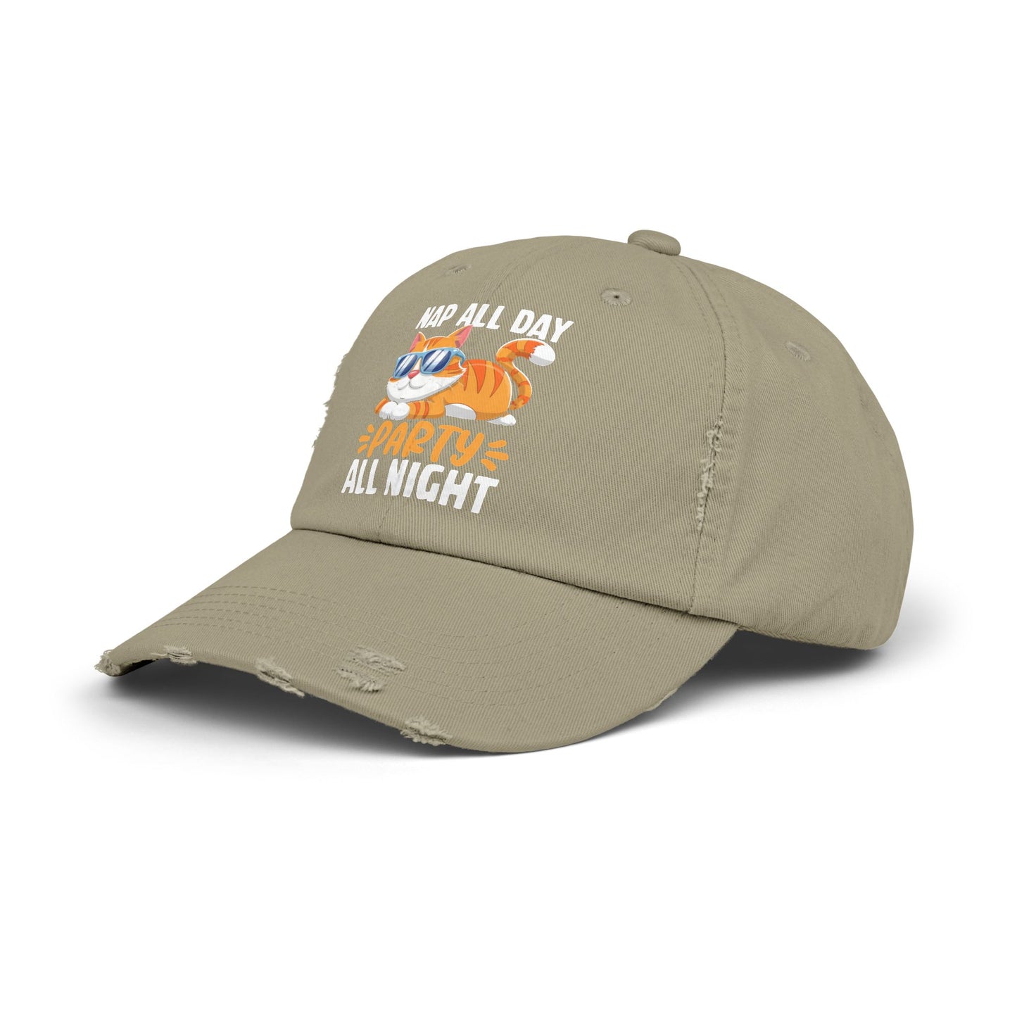 Nap All Day Party All Night Cool Cat Vibes Cap