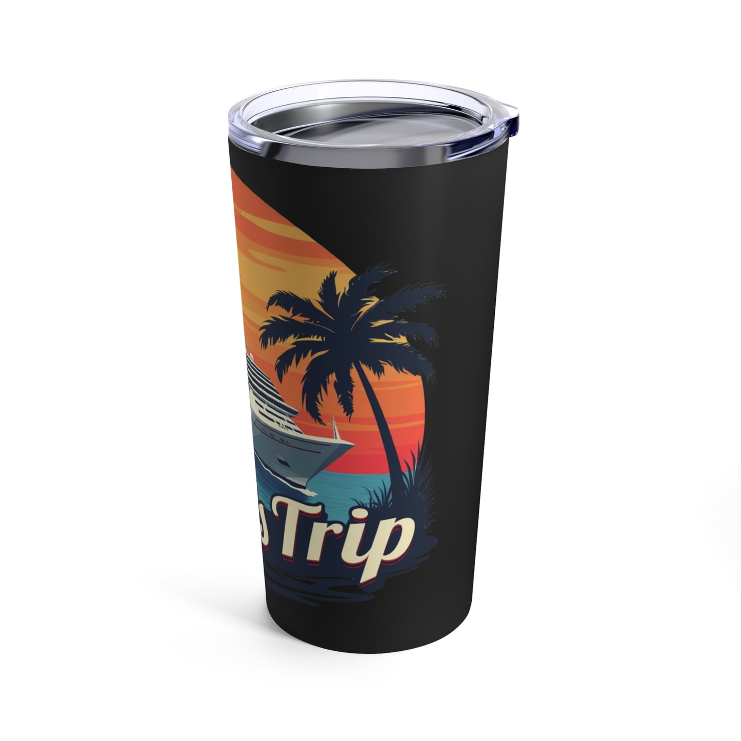 Girls Trip Tropical Sunset Cruise Adventure with Palm Trees Tumbler