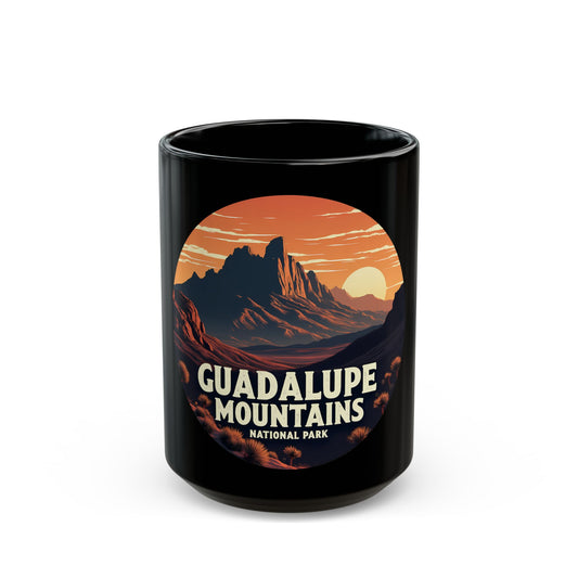Guadalupe Mountains National Park Sunset Landscape Art Ceramic Mug