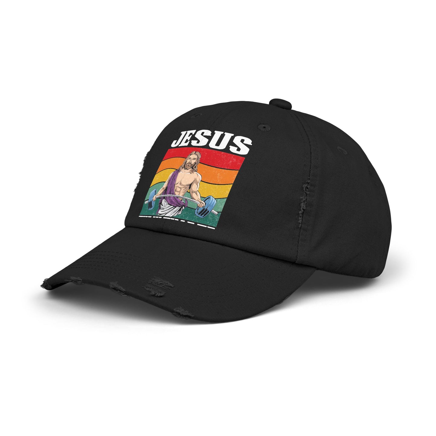 Jesus The Ultimate Deadlifter Rainbow Strength Cap