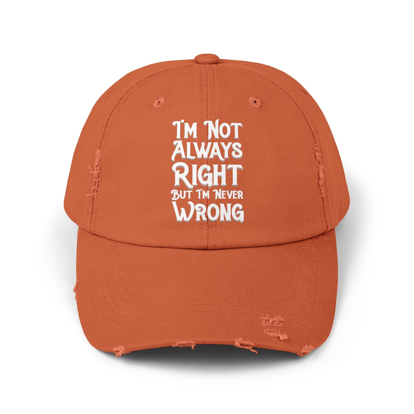I'm Not Always Right But I'm Never Wrong Cap
