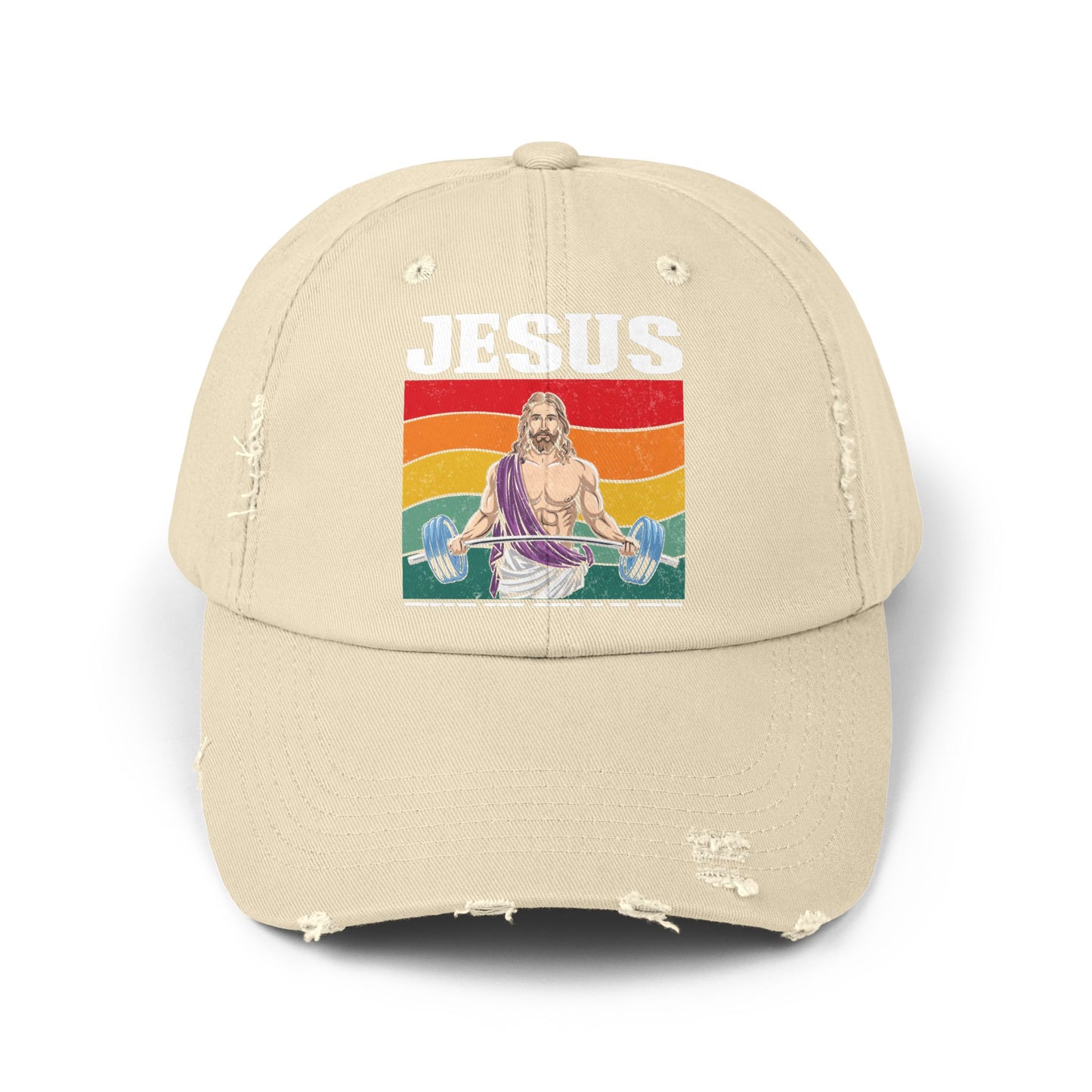 Jesus The Ultimate Deadlifter Rainbow Strength Cap