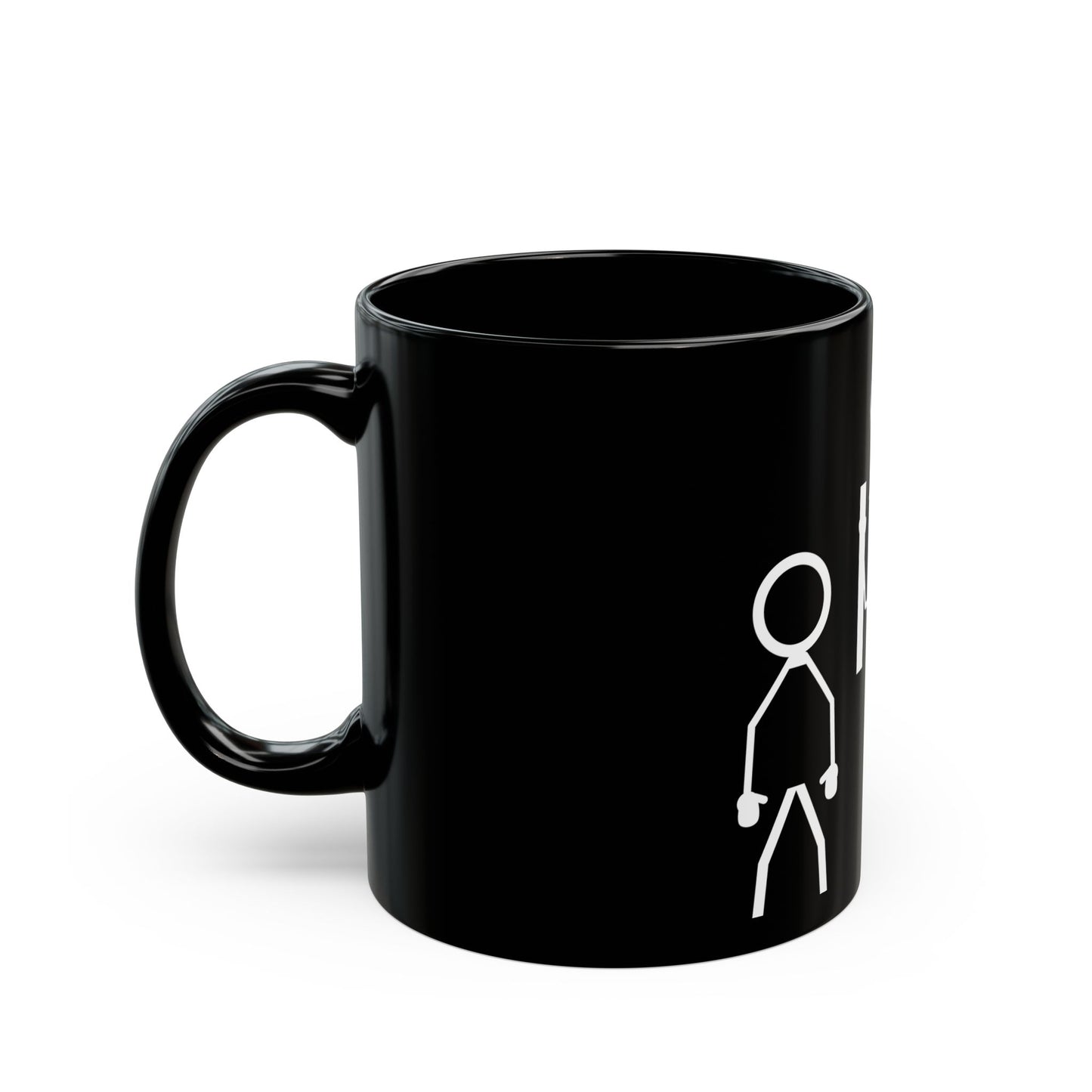 I've Got Your Back Stick Figure Humor Ceramic Mug