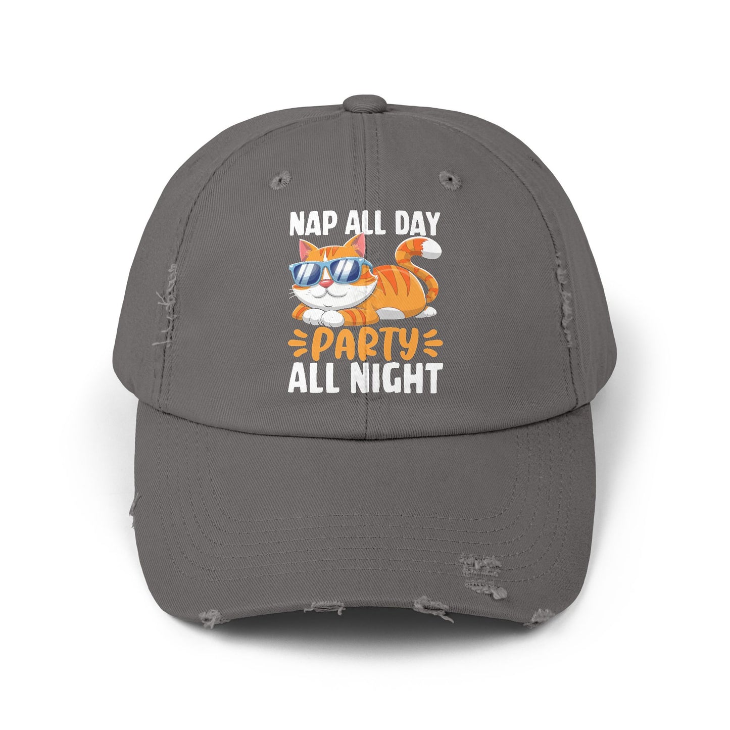 Nap All Day Party All Night Cool Cat Vibes Cap