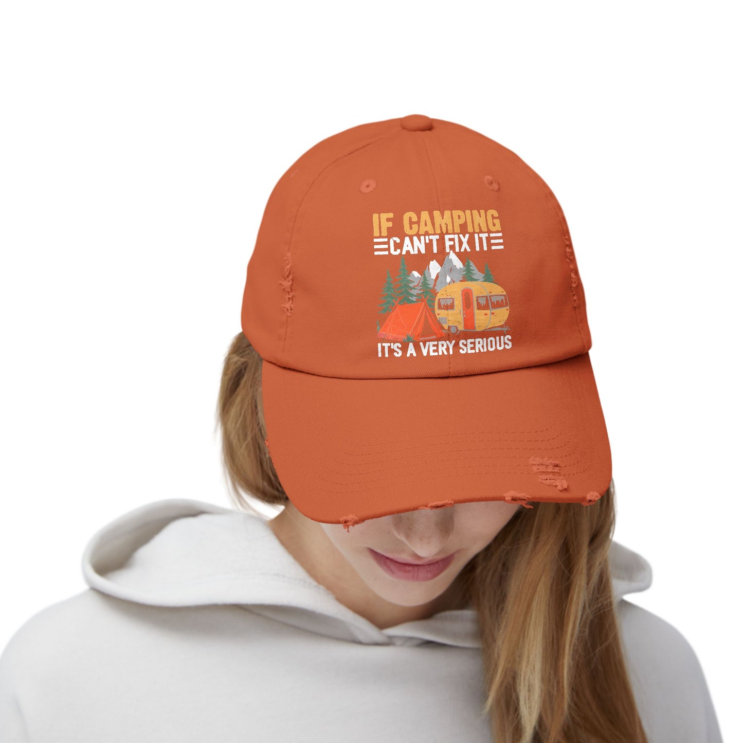 If Camping Can't Fix It Serious Problem Outdoor Adventure Cap