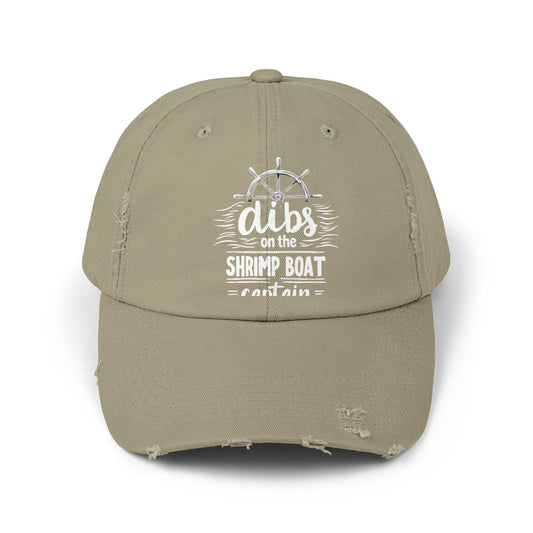 Dibs On The Shrimp Boat Captain Nautical Humor Cap
