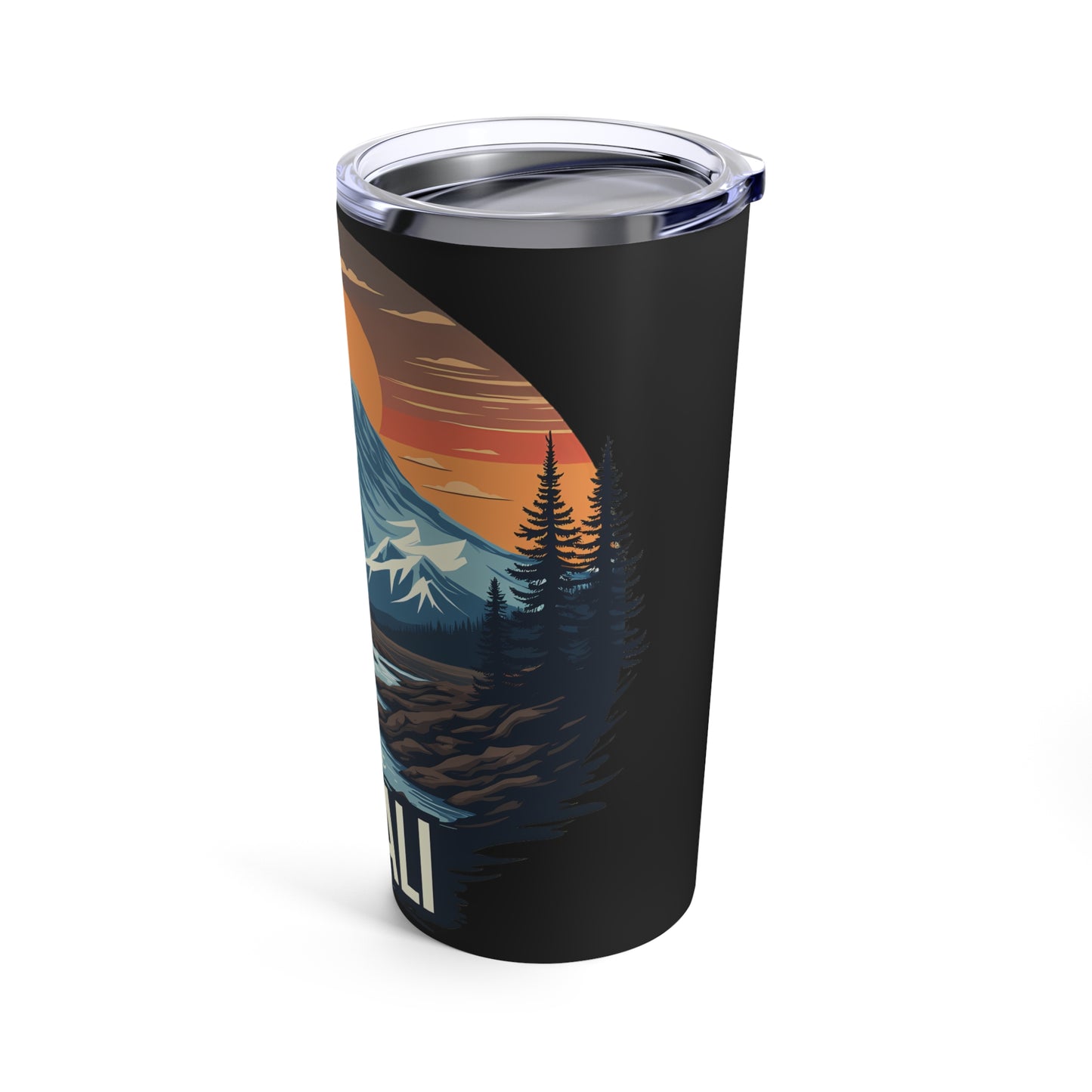 Mount Denali Scenic Landscape with Sunset and River