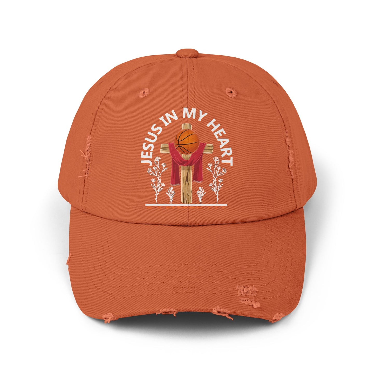 Jesus In My Heart Basketball In My Veins Inspiration Cap