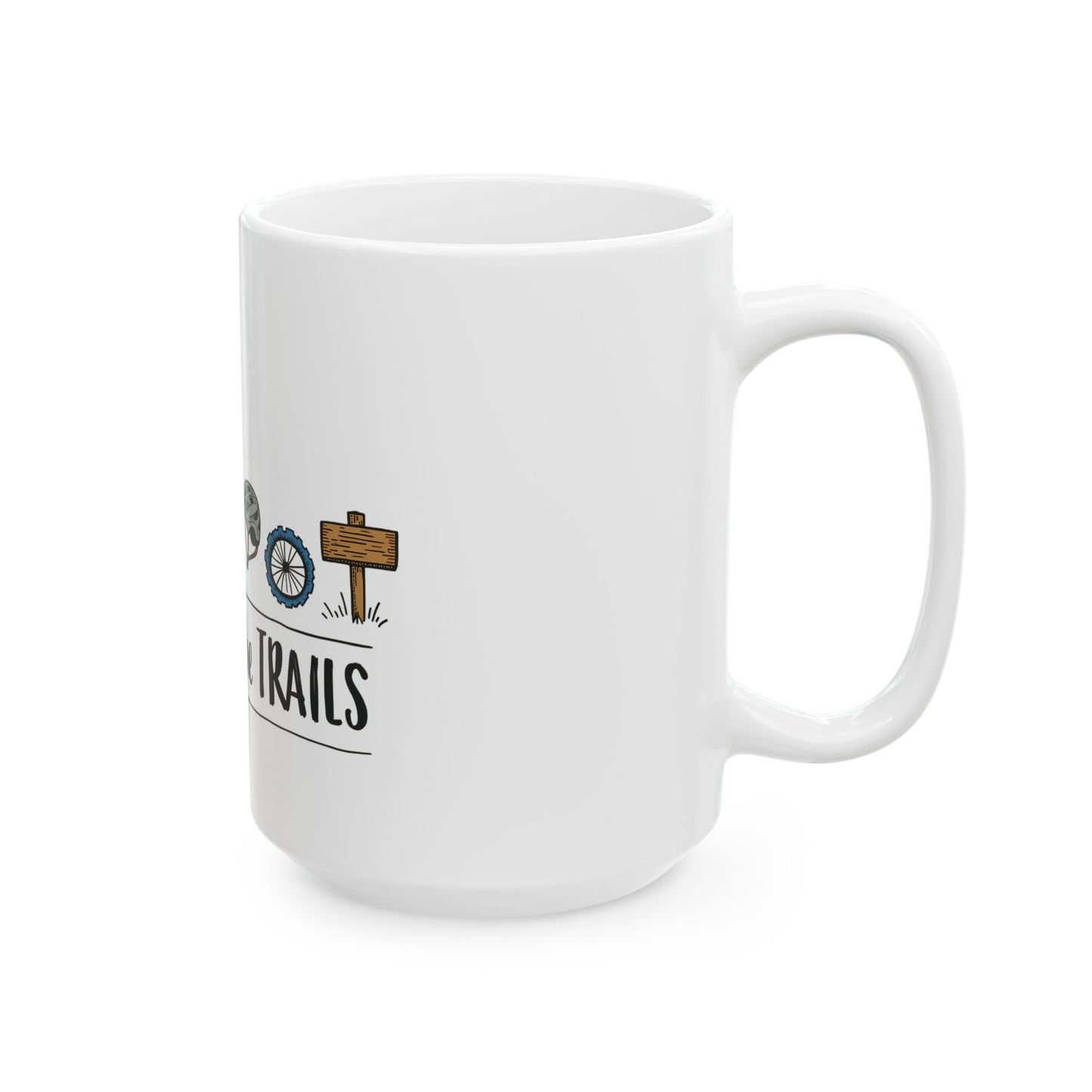 Ride the Trails Adventure Scenic Biking Journey Ceramic Mug