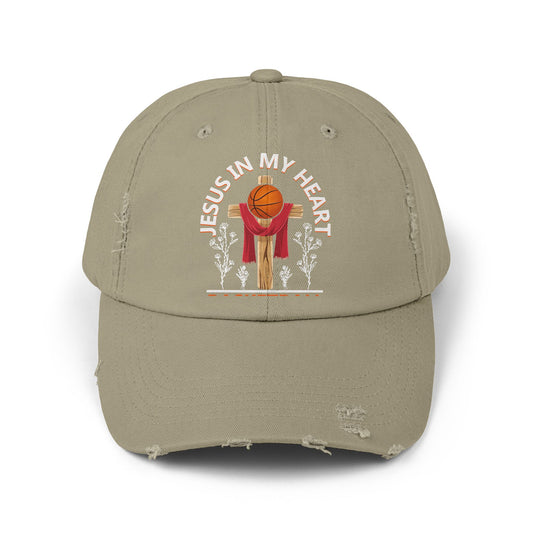Jesus In My Heart Basketball In My Veins Inspiration Cap